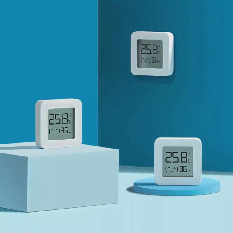 🛍 Цифровой Bluetooth-термометр Xiaomi Mijia, измеритель влажности с 2 ЖК-дисплеями, беспроводной смарт-датчик влажности и температуры с батареей-2