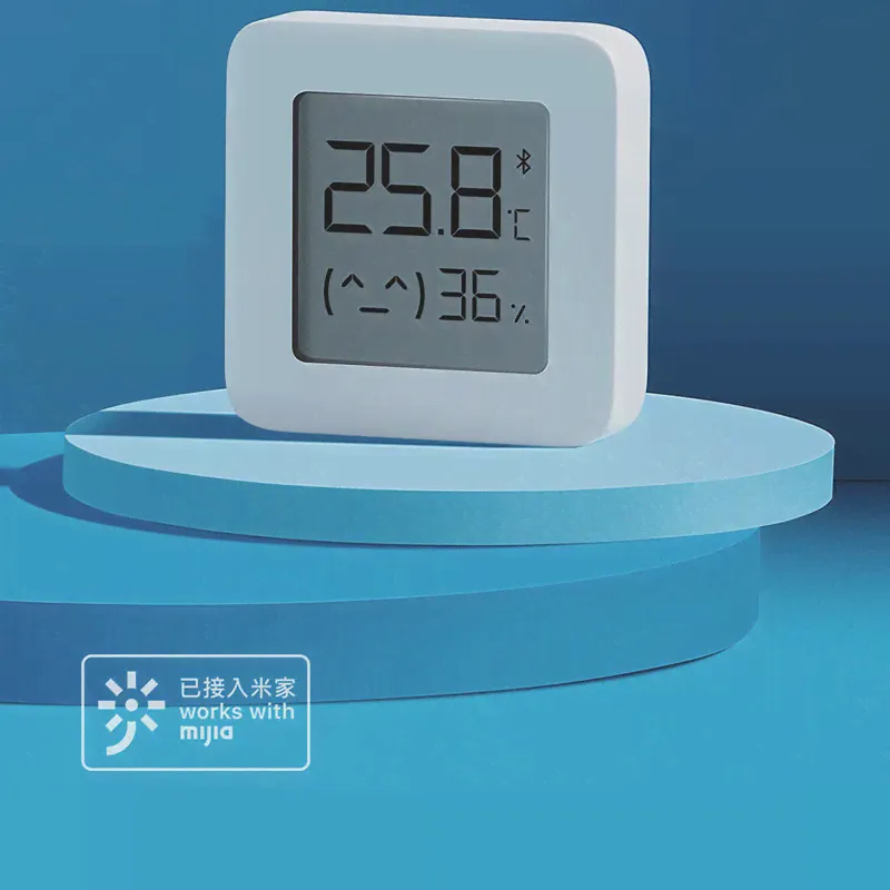 🛍 Цифровой Bluetooth-термометр Xiaomi Mijia, измеритель влажности с 2 ЖК-дисплеями, беспроводной смарт-датчик влажности и температуры с батареей-1