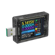 🛍 WITRN U3 измеритель тока и вольтметра USB QC5PD определяет ППС протокол быстрой зарядки спектра пульсации