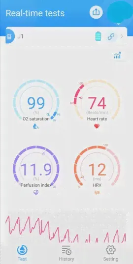 🛍 Пульсоксиметр на кончик пальца HRV, измеритель пульса и уровня кислорода в крови, с Bluetooth-2