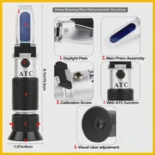 Рефрактометр RZ RZ121 для вина, спиртометр для сахара, винограда, 0-25% алкоголя, 0-40% Брикса, измеритель, рефрактометр для вина (art.: 3920ba1cb5778)